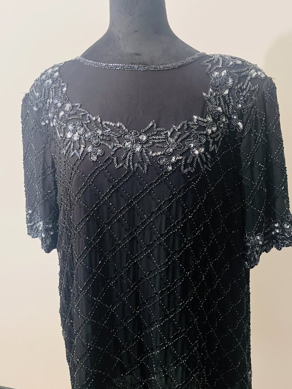 Vintage St. Enay Woman Beaded Sequin Blouse